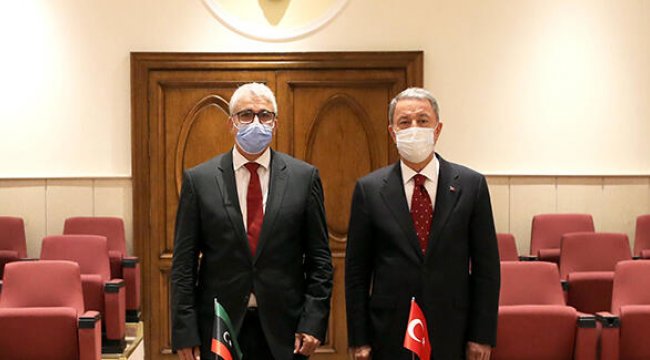Akar, Libya İçişleri Bakanı Fethi Başağa ile görüştü