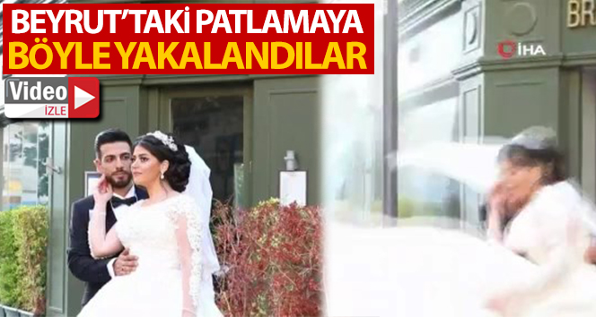 Beyrut'taki patlamaya fotoğraf çekimi sırasında yakalandılar