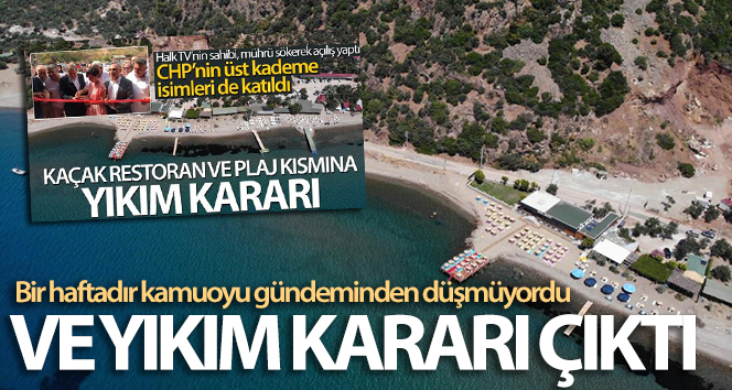 Assos’taki kaçak restoran ve plaj için yıkım kararı