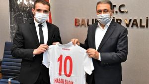 Balıkesirspor yönetimi Vali Şıldak'ı ziyaret etti