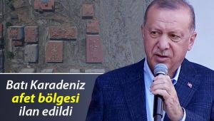 Cumhurbaşkanı Erdoğan sel bölgesinde... 'Devlet olarak tüm imkanlarımızla sizinleyiz'