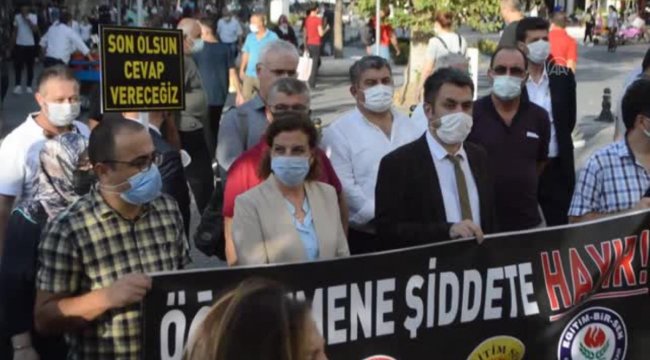 KIRKLARELİ - Öğrenci velisinin okul müdürünü darbetmesi protesto edildi