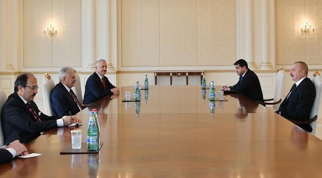 Azerbaycan Cumhurbaşkanı Aliyev, AK Parti Genel Başkanvekili Yıldırım'ı kabul etti