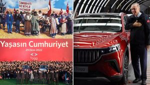 Uşak'tan Gemlik'e Yaşasın Cumhuriyet! O iki fotoğrafın sırrı: Erdoğan'dan Togg çalışanlarına tarihi sözler