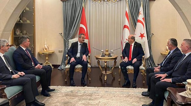 Bakan Özer, KKTC Cumhurbaşkanı Tatar ile görüştü