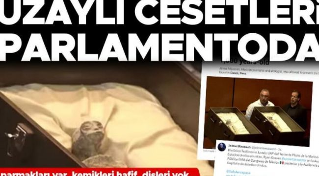 Bu bir dönüm noktası: Uzaylı cesetleri parlamentoda sergilendi! 3 parmakları var, kemikleri hafif, dişleri yok...