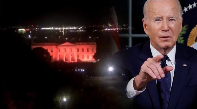 ABD Başkanı Joe Biden ulusa seslendi: 'Acil talepte bulunacağım', Beyaz Saray'ın ışıkları kırmızıya döndü