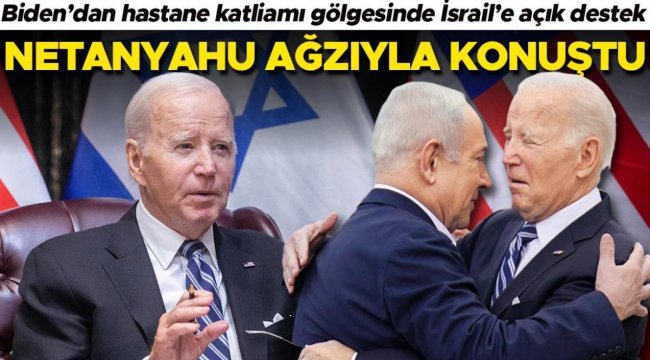 Biden’dan açık destek... Hastane katliamı gölgesinde İsrail’e gitti