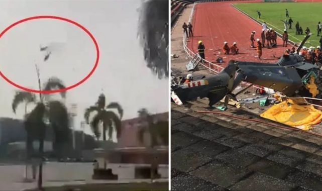 Malezya'daki kutlama provasında korkunç son: 2 askeri helikopter havada çarpıştı, 10 kişi öldü