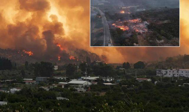 Çeşme ve Ödemiş'teki yangınlar büyüdü! Otoyol çevresi alev alev, can kaybı var